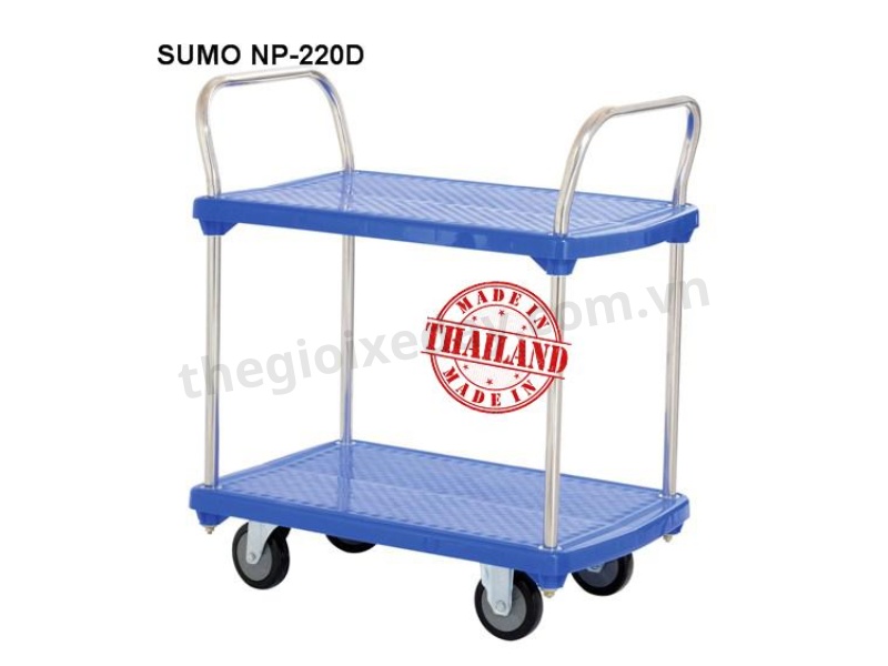 Xe đẩy hàng 2 tầng sàn nhựa SUMO NP-220D